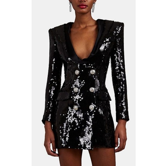 Ultra rare limited edition balmain sequin hooded dress - www.ice4pros.com.br